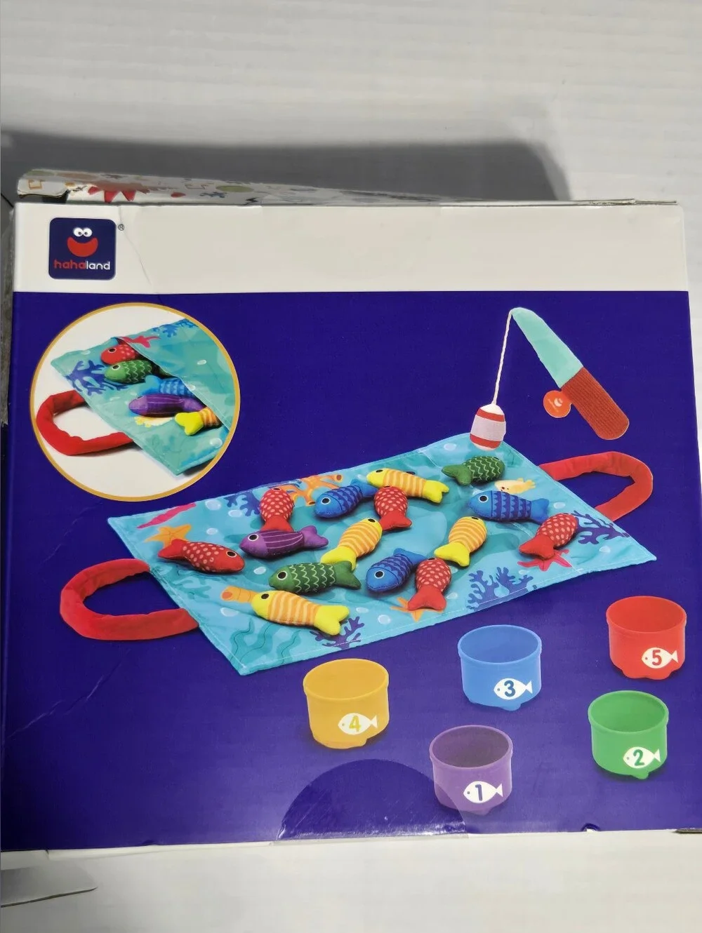 Hahaland Little Fishing Set Magnetic Fishing Toy Game 6M+ New
